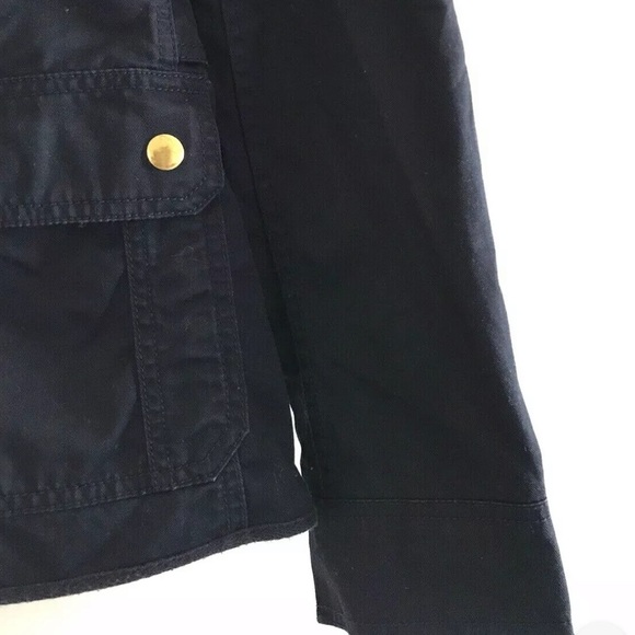 J.Crew | Relaxed Boyfriend Field Jacket Womens Size S Black Full Zip Long Sleeve - Picture 7 of 11